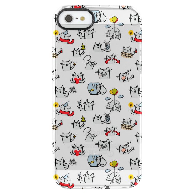 Funny cats, milk and magic. uncommon iPhone case (Back)