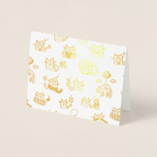 Funny cats, milk and magic.v foil card (Front)