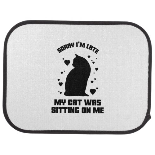 Funny cats my cat was sitting on me cute kitten car floor mat