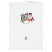 Funny Cats on the Beach on a Date Cards (Back)