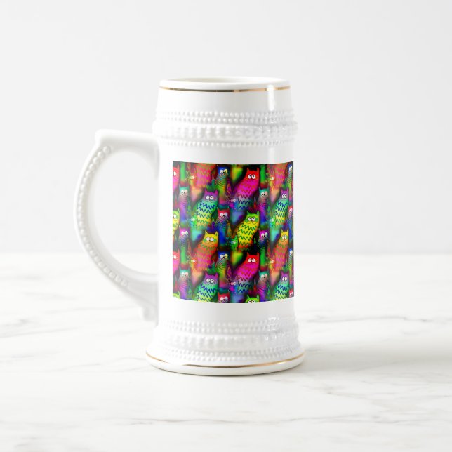 Funny Cats Pattern-54578 Beer Stein (Left)