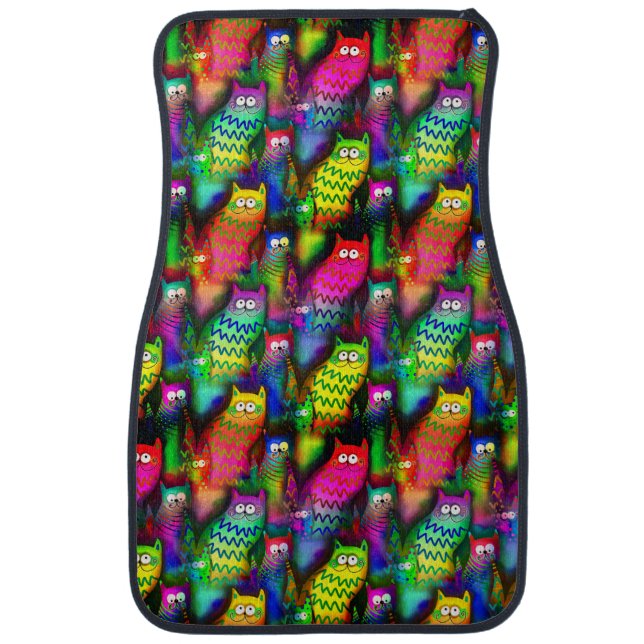 Funny Cats Pattern-54578 Car Floor Mat (Front)