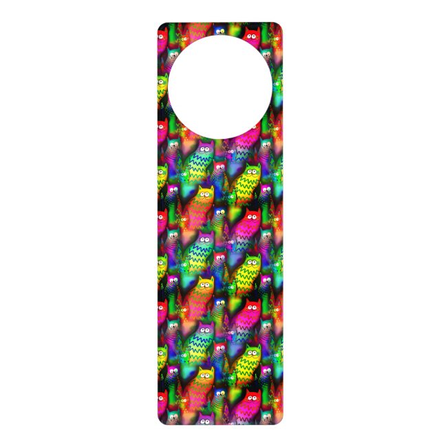 Funny Cats Pattern-54578 Door Hanger (Front)