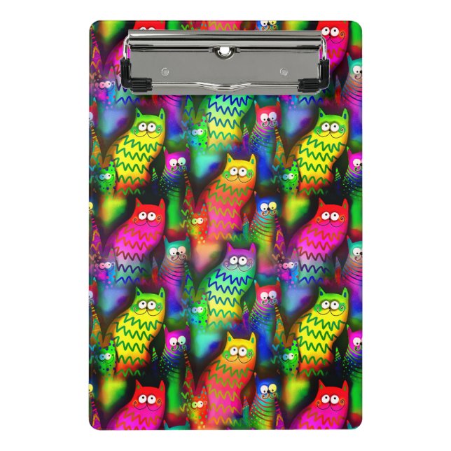 Funny Cats Pattern-54578 Mini Clipboard (Front)
