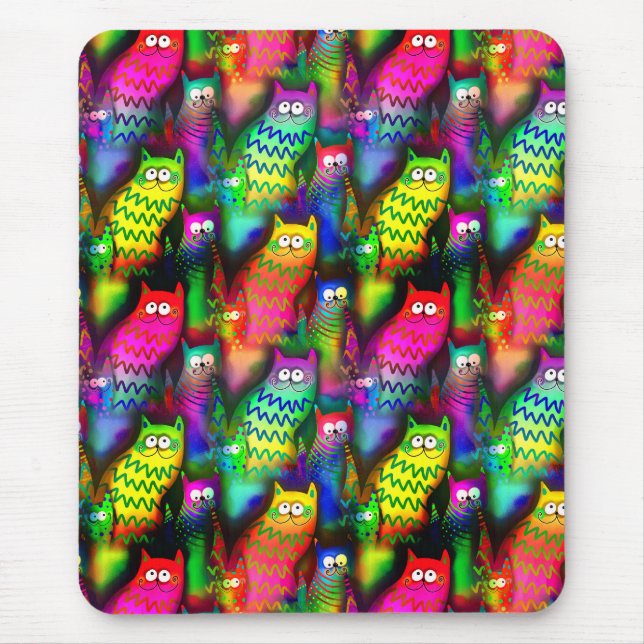 Funny Cats Pattern-54578 Mouse Pad (Front)
