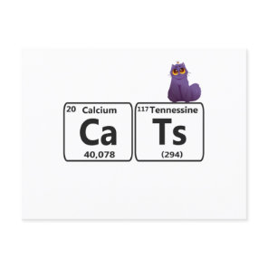 Funny Cats Periodic Table Elements Funny Science T Postcard