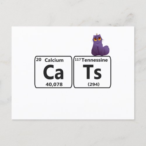 Funny Cats Periodic Table Elements Funny Science T Postcard