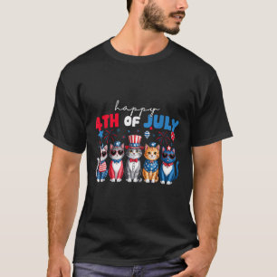 Funny Cats Proud Happy 4th Of July Shirt For Men W