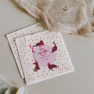 Funny Cats Purrfect Birthday Party Napkins