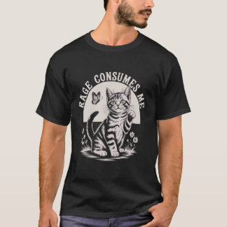 Funny Cats Rage Consumes Me Cute Kitten Long Sleev T-Shirt