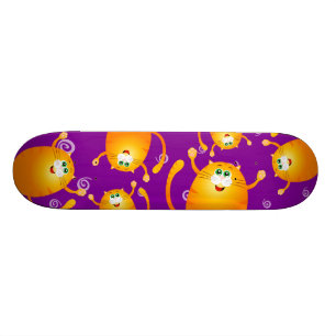 Funny cats, skate skateboard deck