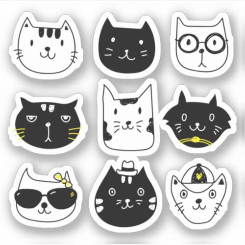 Funny cats sticker