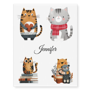 Funny Cats Temporary Tattoos