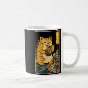 Funny Catzilla Anime Ramen Japanese Cat Men Women  Coffee Mug