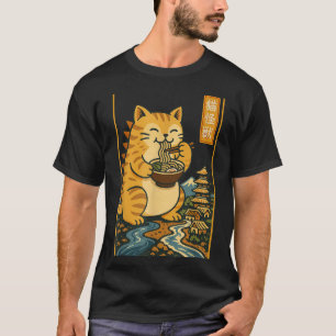 Funny Catzilla Anime Ramen Japanese Cat Men Women  T-Shirt