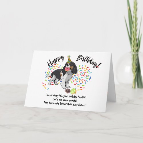 Funny Cavalier King Charles Pet Dog Birthday Card