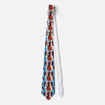 Funny Cavalier King Charles Spaniel Puppy Dogs Neck Tie by Petspower at Zazzle