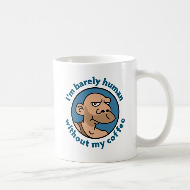 Funny Caveman Coffee Mug (Right)