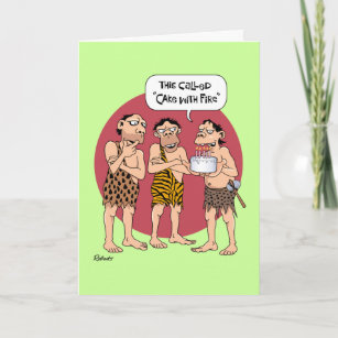 Funny Cavemen Birthday Card Zazzle Com