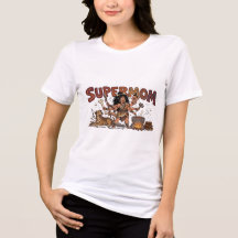 Funny Cavewoman Super Mom Multi Tasking Retro