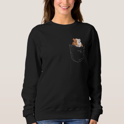 Funny Cavy Lover Guinea Pig Owner Rodent In Breast Sweatshirt