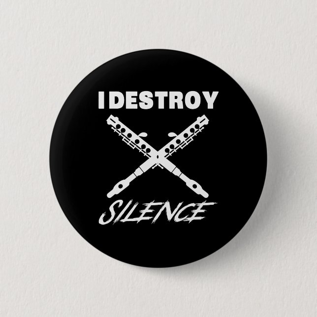 Funny Ccolo Shirt - I Destroy Silence New Year Gif Button (Front)