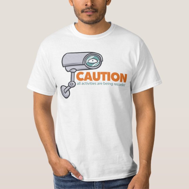 Funny CCTV Cartoon Men's T-Shirts (Front)