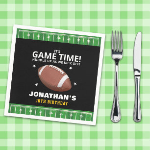 Funny Celebration: Football Field Birthday boy Napkins