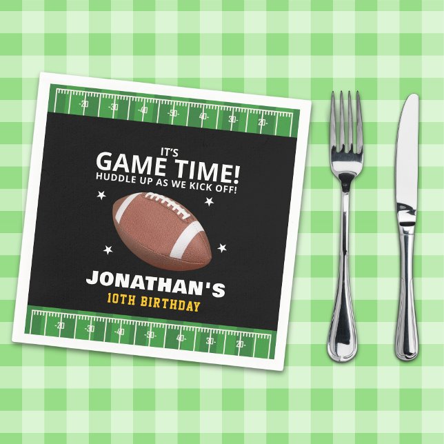 Funny Celebration: Football Field Birthday boy Napkins (Creator Uploaded)