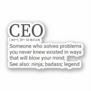 Funny CEO Definition, Gift for CEO Sticker