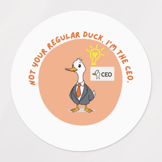 Funny CEO Duck Labels (Design 1)