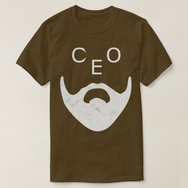 Funny CEO with Beard T-Shirt (Design Front)