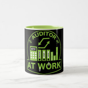 Funny Certified Auditor Gift Two-Tone Coffee Mug