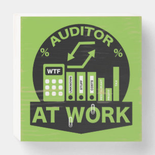Funny Certified Auditor Gift Wooden Box Sign