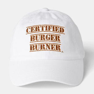 Funny Certified Burger Burner BBQ Saying Hat