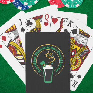 Funny Certified Shenanigans Coordinator Luck Poker Cards