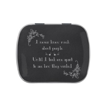 Funny Chalk Art Candy Tin by ChiaPetRescue at Zazzle