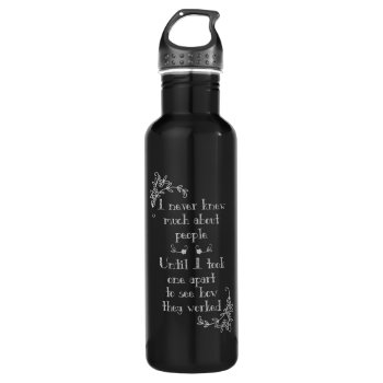 Funny Chalk Art Water Bottle by ChiaPetRescue at Zazzle
