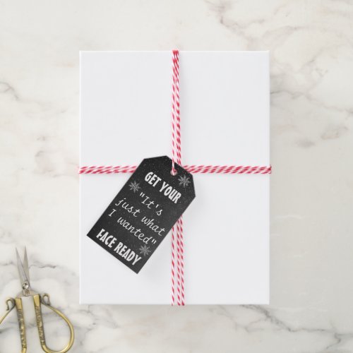 Funny Chalkboard Christmas Gift Tags  Pack of 10