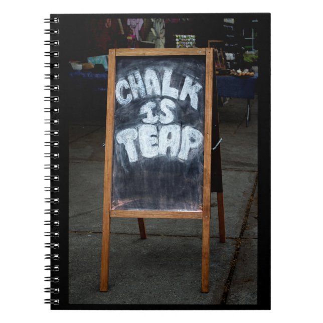 Funny chalkboard saying notebook (Front)