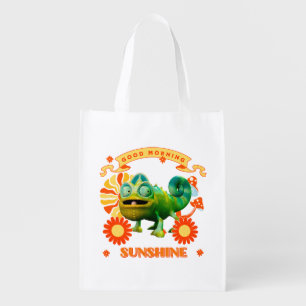 Funny Chameleon Good Morning Sunshine Grocery Bag