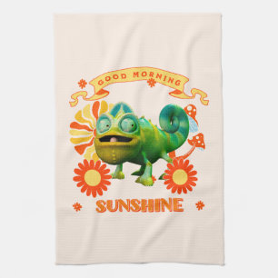 Funny Chameleon Good Morning Sunshine Kitchen Towel