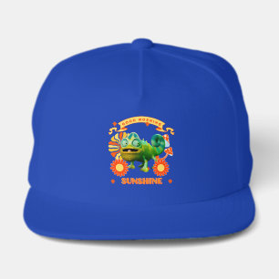 Funny Chameleon Good Morning Sunshine Snap Back Hat