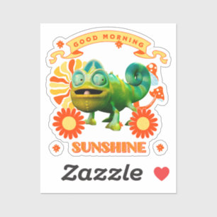 Funny Chameleon Good Morning Sunshine Sticker