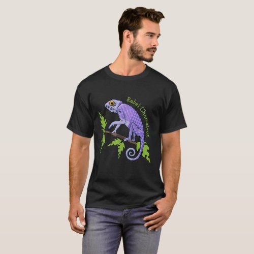 Funny Chameleon Rebel with Good Cause T_Shirt