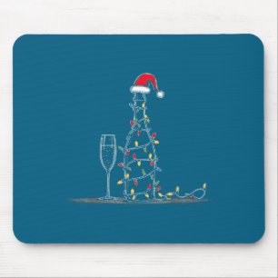 Funny Champagne Christmas Graphics Lights Lover Dr Mouse Pad