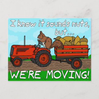 Funny Change of Address Squirrel We've Moved Announcement Postcard