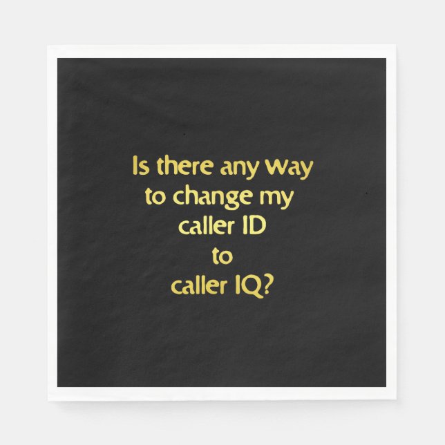 Funny Changing ID to IQ Joke Napkins (Front)