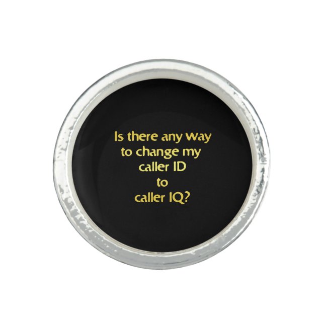Funny Changing ID to IQ Joke Ring (Front)