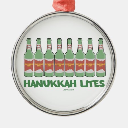Funny  Chanukah Hanukkah Lites Gifts Metal Ornament